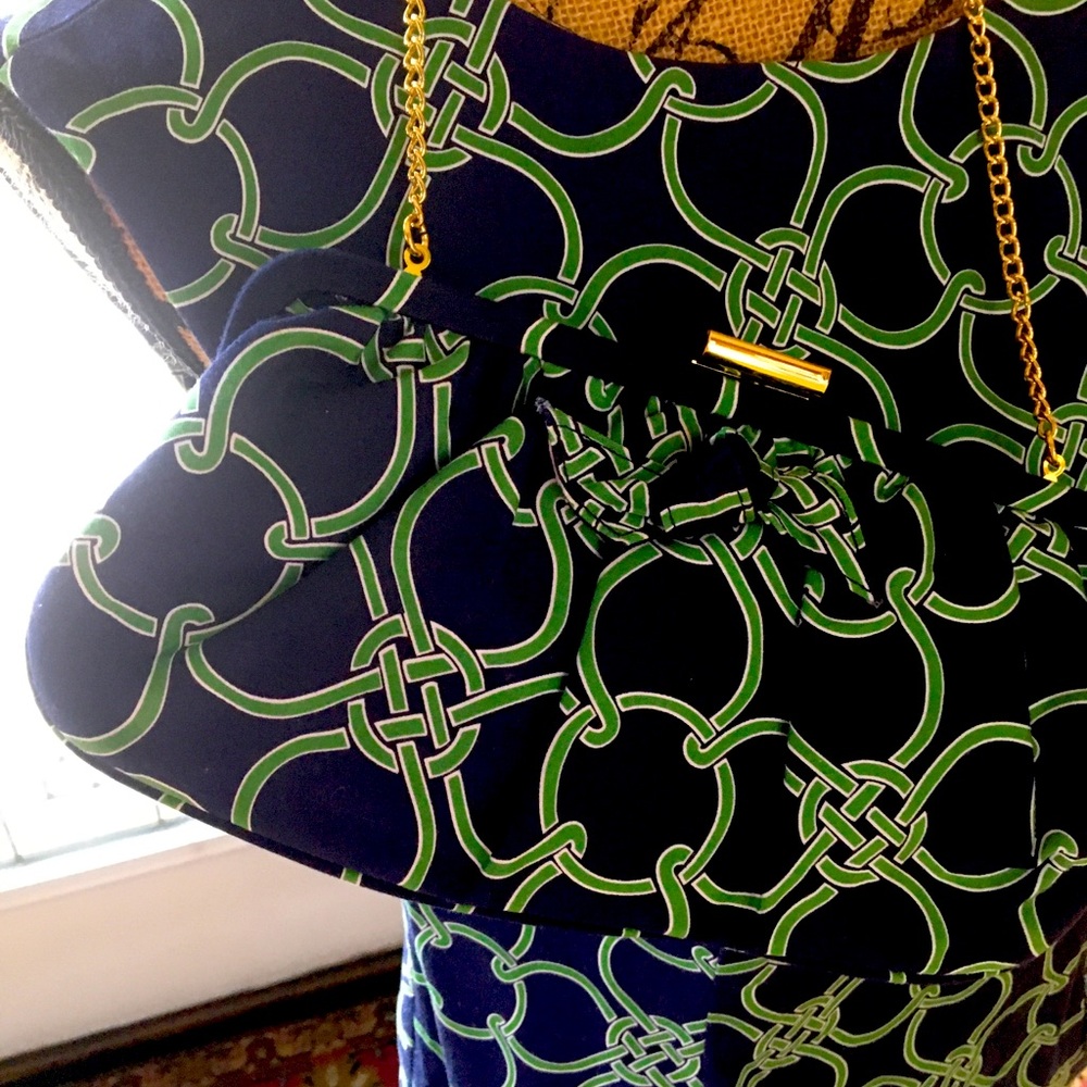Dress and matching clutch handbag